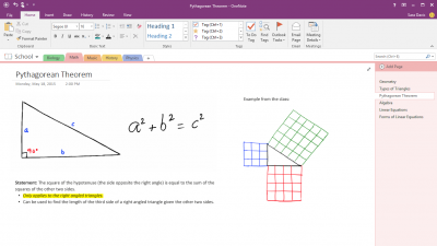 Draw and handwrite notes in OneNote 2016