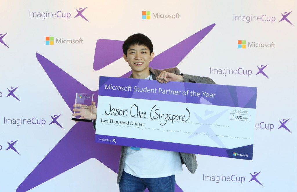 Jason Chee did Singapore proud by winning the first Microsoft Student Partner award.