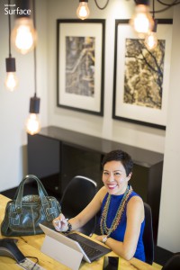 Gina Romero, Entrepreneur, at one of her favourite co-working spaces in Singapore