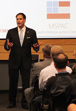 Sen. Marco Rubio at an MSPAC event