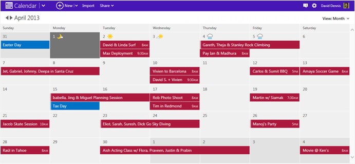 Calendar Sync on Outlook.com