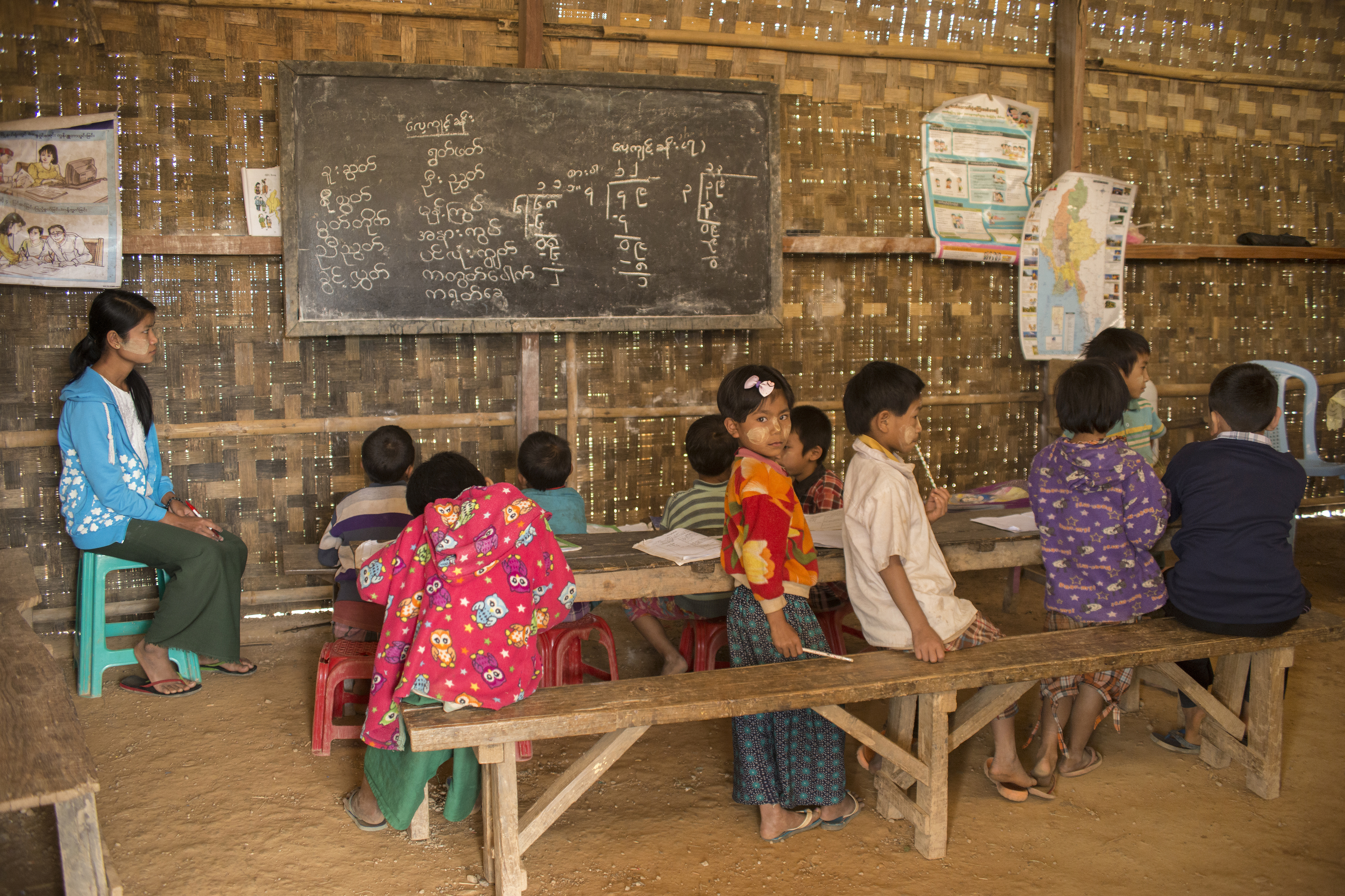 A rural school in Pandawa, Myanmar
