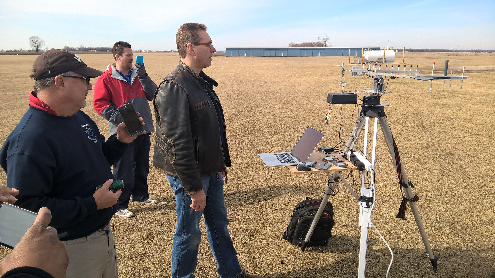 Pegasus II: Setting up the tracking antennas for data and video.