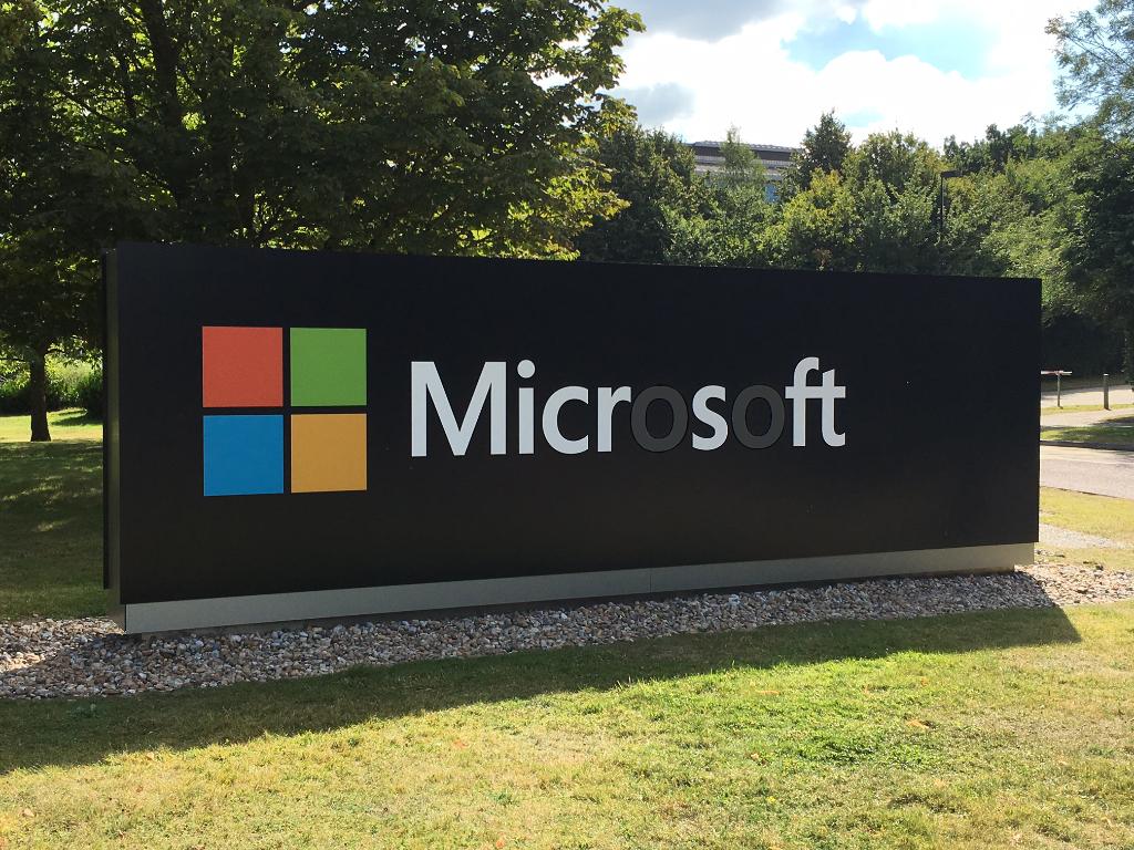 Microsoft, NHS, blood, logo
