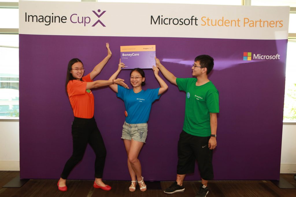 Team BoneyCare of China designed an app to treat speech impairments such as stuttering brings home the Ability Award. This is a recognition given to Imagine Cup student teams whose projects are geared toward accessibility and empowering people with disabilities.