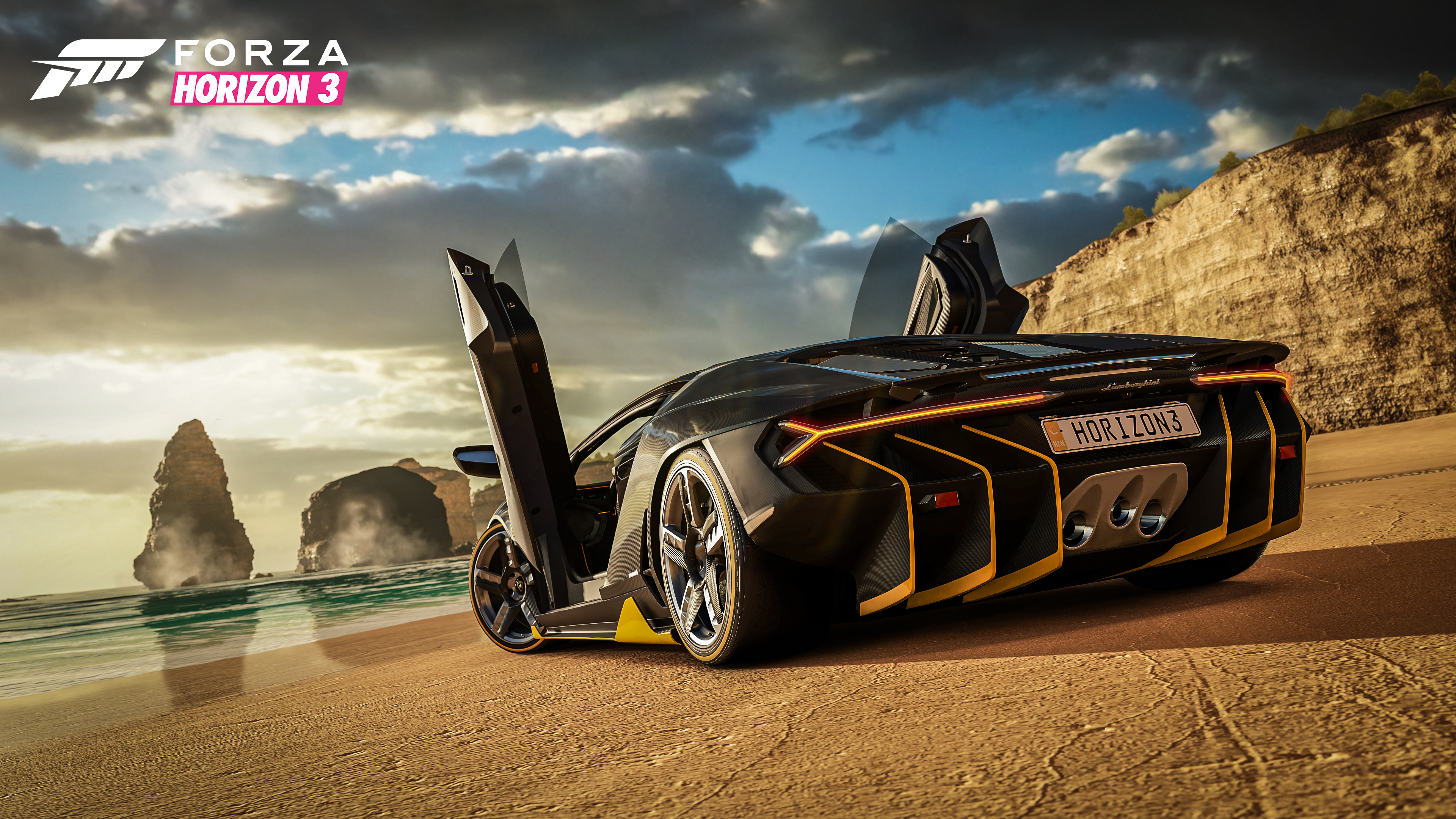 One of the Lamborghinis in Forza Horizon 3