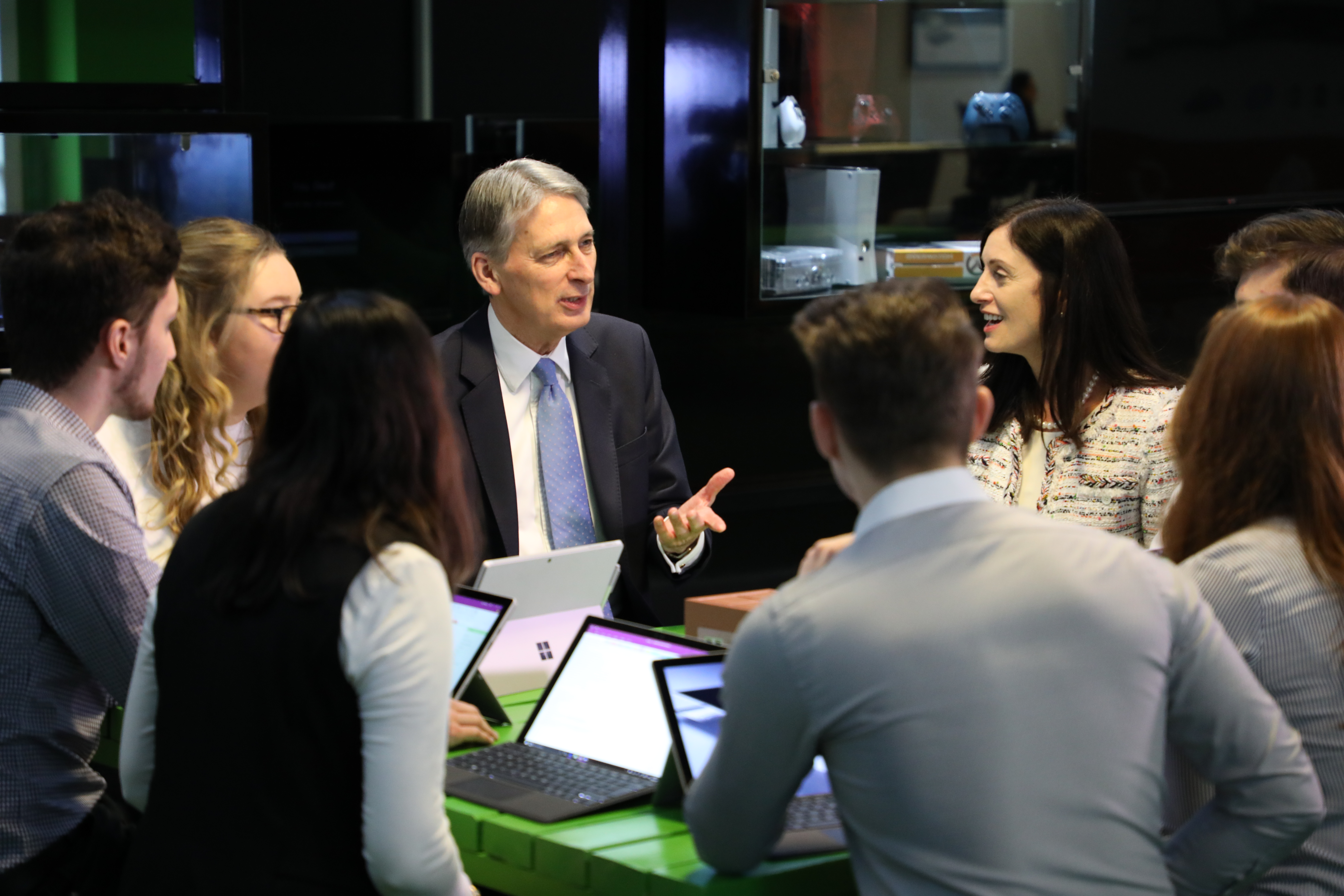 Chancellor Philip Hammond visited Microsoft's Reading office earlier this year