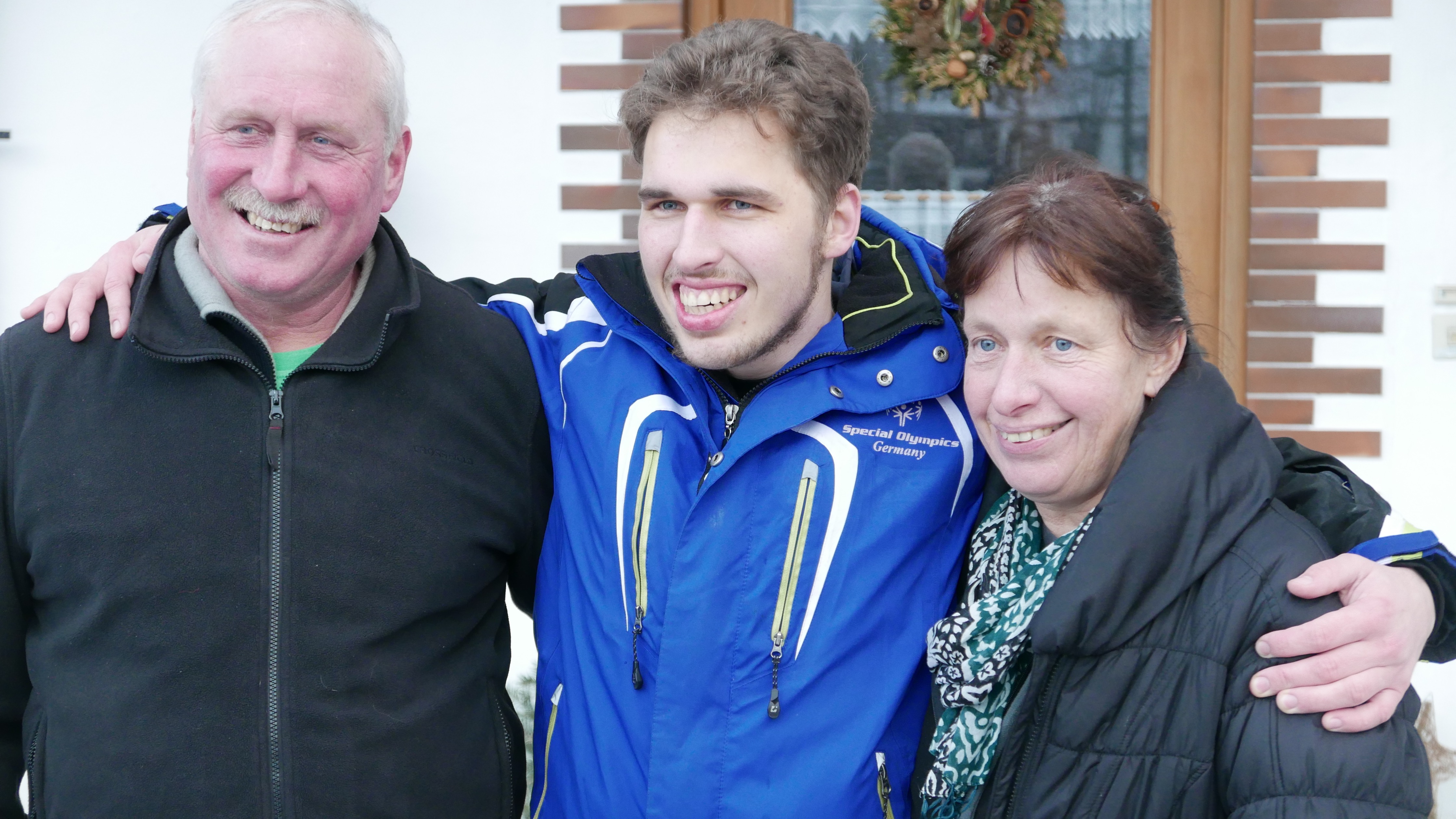 Anton Grotz with his parents
