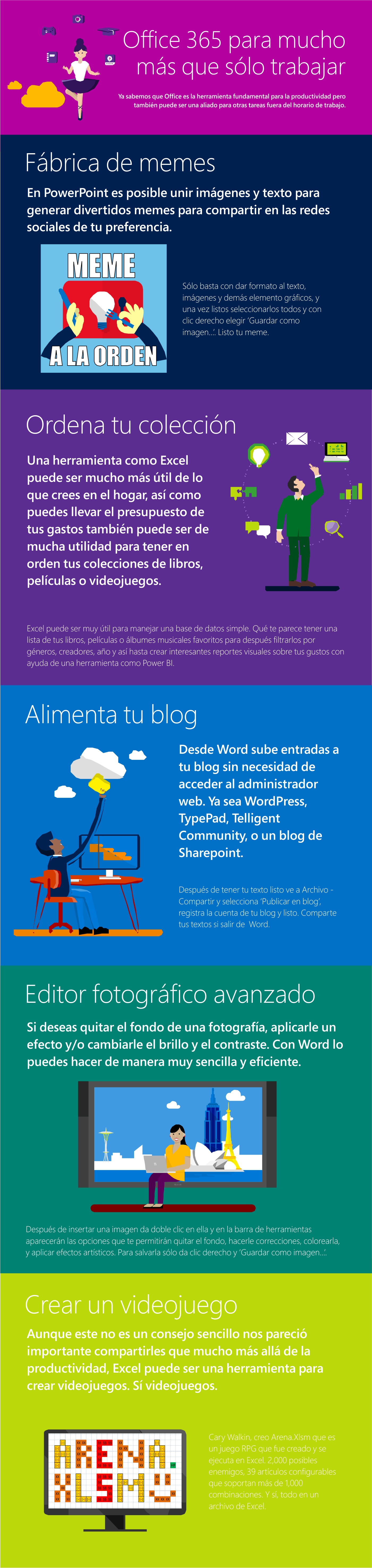 INFOGRAFÍA] Office 365 para mucho más que sólo trabajar - News Center  Latinoamérica