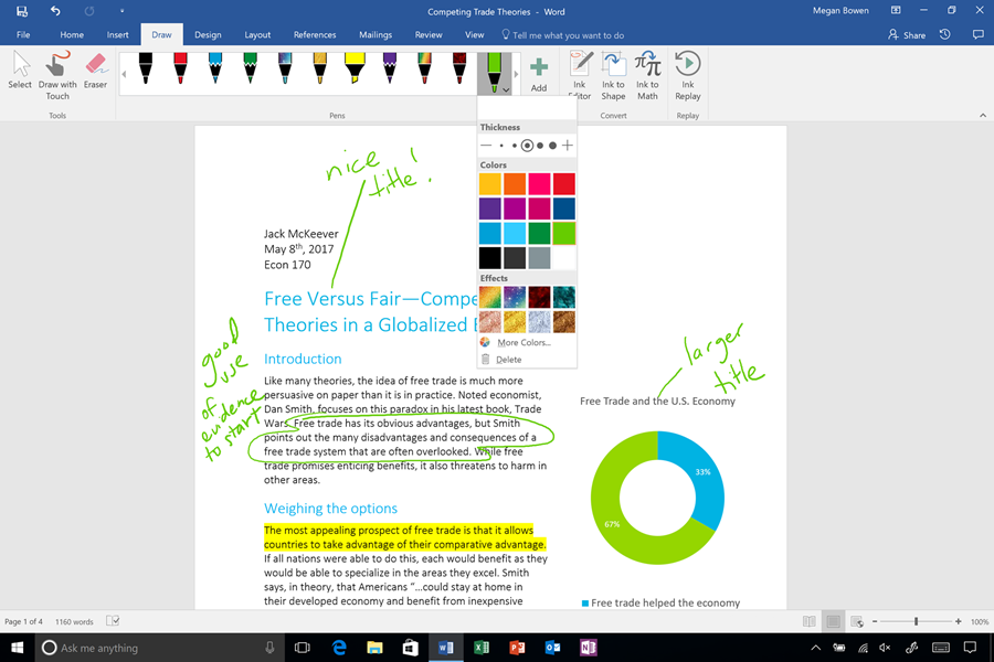 Desenhar no Word (desenhar à mão livre) - Microsoft 365 
