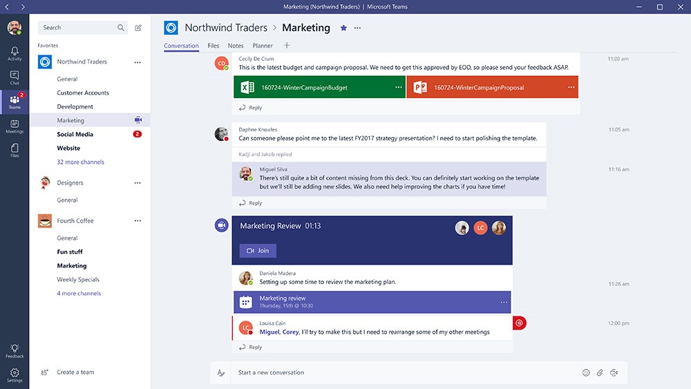 Microsoft Teams: A chat-based virtual workspace for collaboration