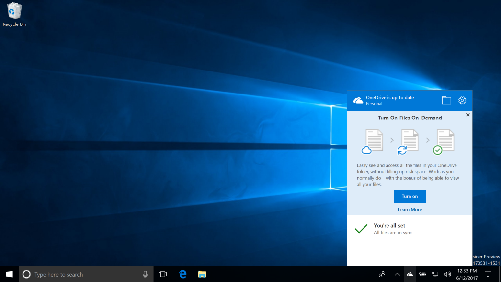 OneDrive Files On Demand 