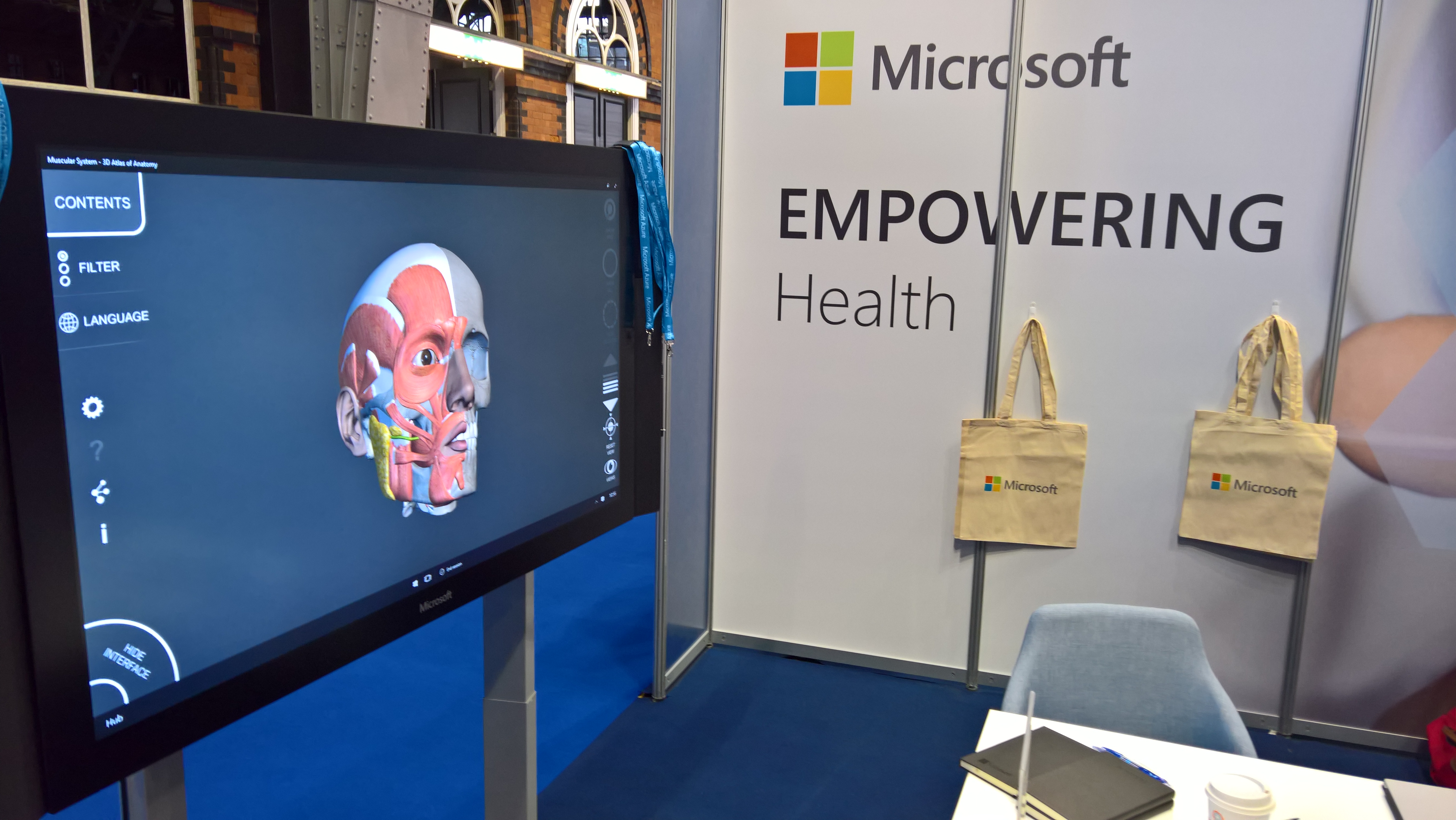 Microsoft's stand at the NHS expo