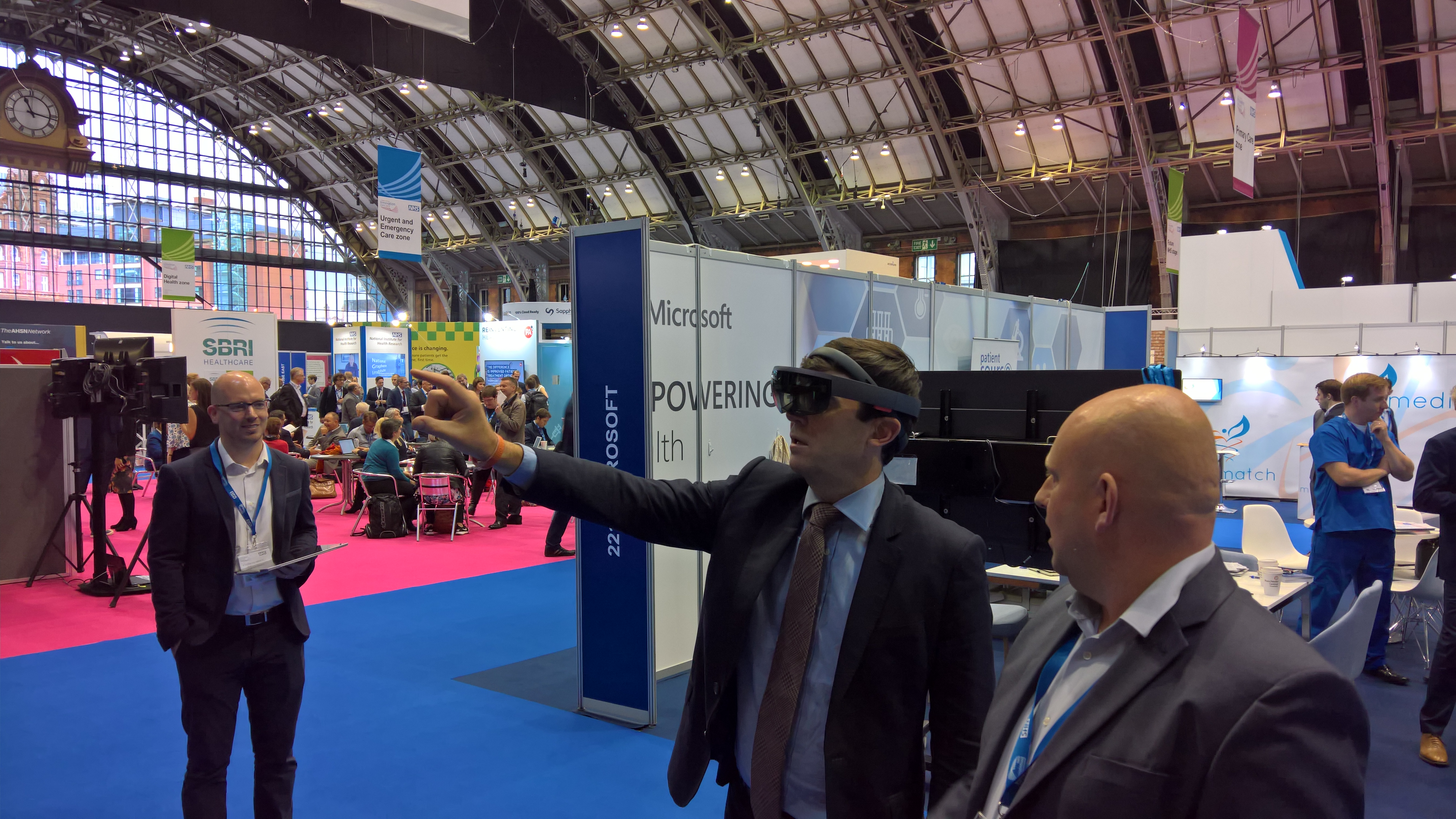 Andy Burnham tries HoloLens, Microsoft's mixed-reality headset