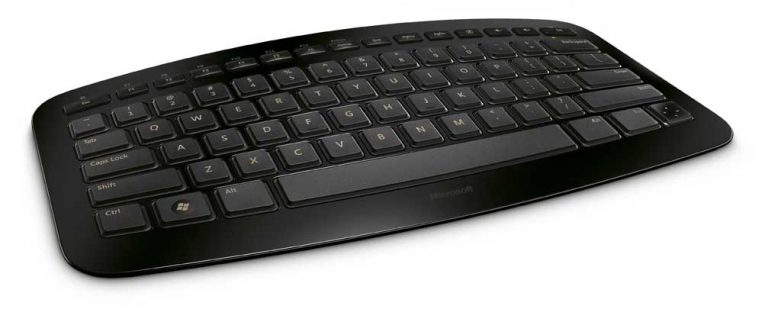 Microsoft Arc Keyboard is less than an inch thick, portable and wireless so you can use it anywhere in total comfort to search your Xbox 360 connected media, chat online at the kitchen table, or work at your office desk. Price: $59.95
