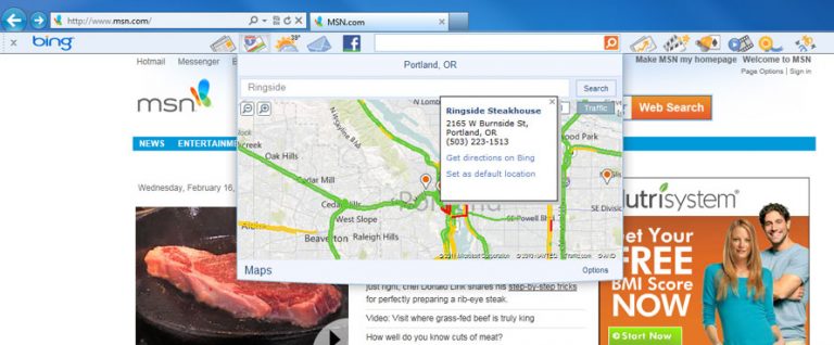 Maps with traffic and search.