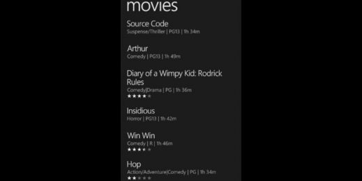 IMDb on Windows Phone