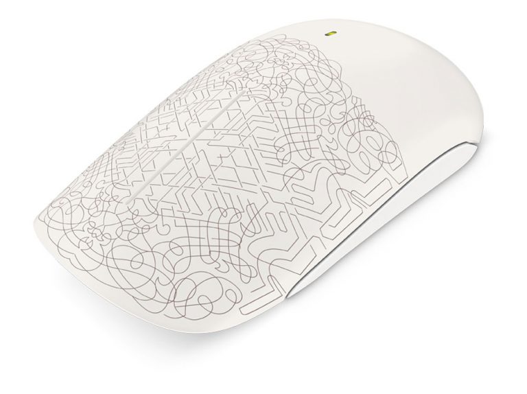 The new Microsoft Touch Mouse Artist Edition is where beauty meets precision. Inspired by the rhythmic and fluid finger paths of the Touch Mouse in motion, the Microsoft Hardware Industrial Design team directed New York-based artist Deanne Cheuk to create this beautiful work of art. Price: $79.95