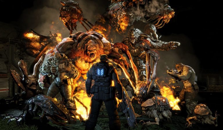 In the dramatic conclusion to the "Gears of War" trilogy, players will make a last stand to save the fictional planet Sera from obliteration.