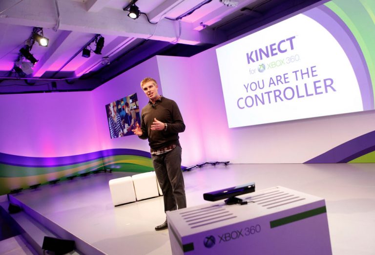 Dave McCarthy, Xbox 360 general manager, unveils a new way to learn through play with Kinect for Xbox 360 as he announces Microsoft's latest partnerships with Disney, Sesame Workshop and National Geogaphic, Tuesday, Oct. 18, 2011 in New York.