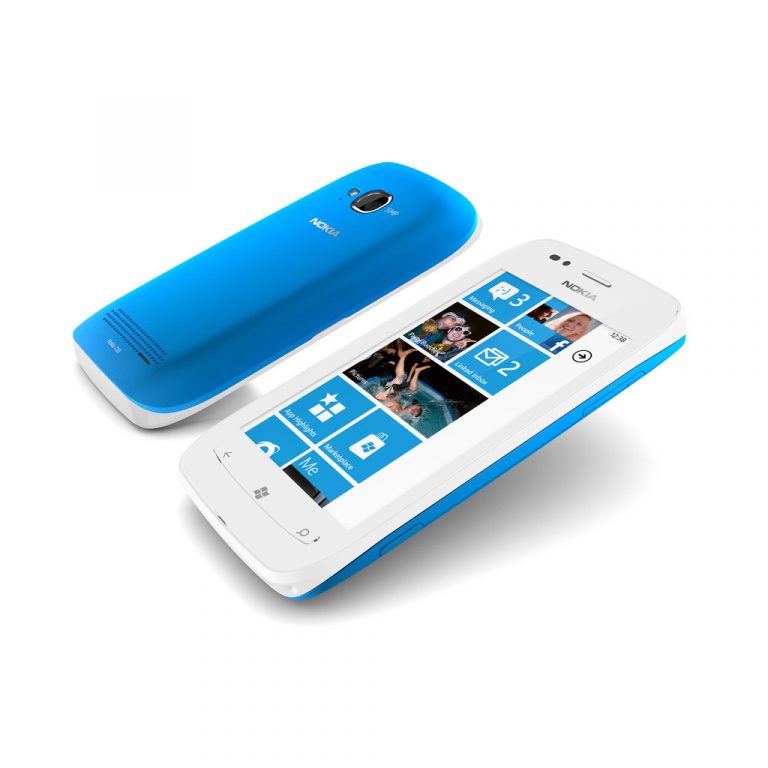 Shown here in white with a cyan back cover.