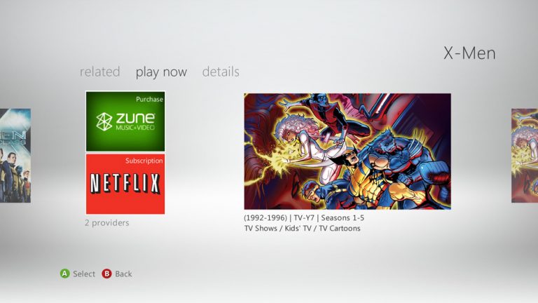 Use your voice to find your favorite movie or TV show, then choose among popular providers on Xbox, such as Netflix and Zune, to watch entertainment instantly. You say it, Xbox finds it.