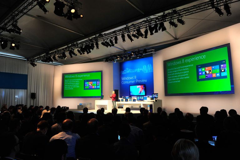 Today Microsoft announced the availability of the Windows 8 Consumer Preview – the next milestone in its on-going reimagination of Windows at a special event in Barcelona, Spain. Feb. 29, 2012.