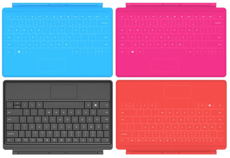 Using a unique pressure-sensitive technology, the 3 mm Touch Cover senses keystrokes as gestures, enabling you to touch type significantly faster than with an on-screen keyboard. It will be available in cyan, magenta, black, red and white.