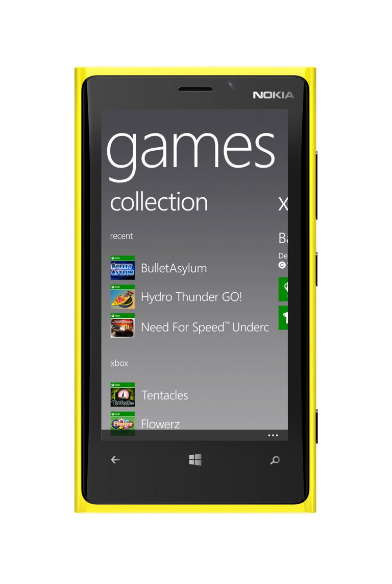 With Xbox built-in, Windows Phone gives you immediate access to entertainment and games, however and wherever you want it.