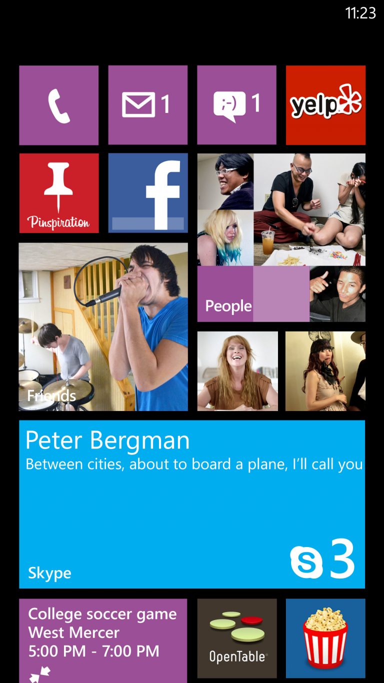 Skype for Windows Phone 8 lets you customize the size of your Skype Live Tile.