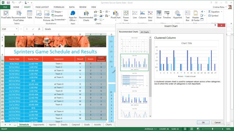 Find the best ways to visualize your data in charts. Excel recommends the most suitable charts based on patterns in your data. Quickly look at your data in different charts and graphs and pick the view that shows what you want.