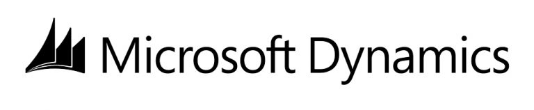 Logo (black) for the Microsoft Dynamics line of business software products.