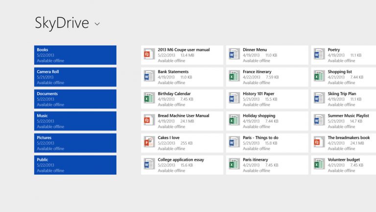SkyDrive with Windows 8.1 gives you access to your files where you need it.