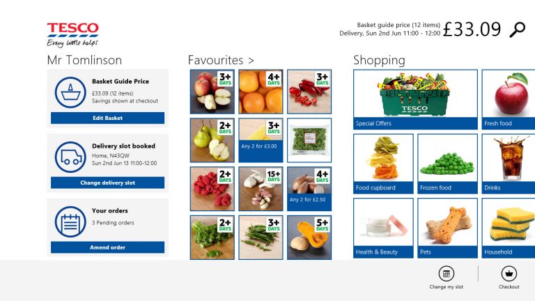 Tesco customers are shopping at work, at home and on-the-go, and Tesco has served up the best of Tesco's online shopping service for Windows 8. If you are located in the U.K., visit the Windows Store today to download the Tesco Groceries app to start shopping.