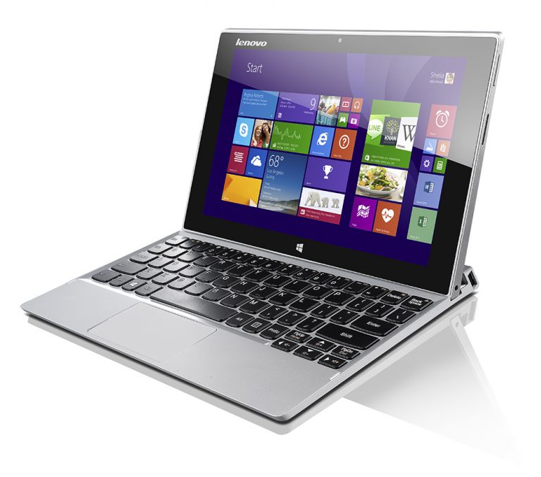 This 10-inch Miix 2 from Lenovo focuses on mobility — it weighs only 1.3 pounds and is only 0.36 inches thick. It comes with a new, 64 bit-enabled, quad-core Intel Atom processor 1, a full HD, 1920x1200, 10-point, touch screen display, Wi-Fi (and optional 3G), JBL surround speakers for great-sounding audio, up to 128 GB of eMMC storage, and a microSD slot for adding up to 32 GB of storage. The 10-inch Miix 2 also comes with 720p, high-resolution, 2-megapixel front and 5-megapixel rear cameras. As if that weren’t enough, this powerful device boasts all-day battery life so you can work or play whenever and wherever you want.