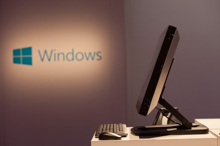 OEM partners are showcased in the Windows demo area at CES 2014 in Las Vegas. The HP Z1 G2 all-in-one workstation has the ability to recline to various positions, including lying flat on your table or desk.
