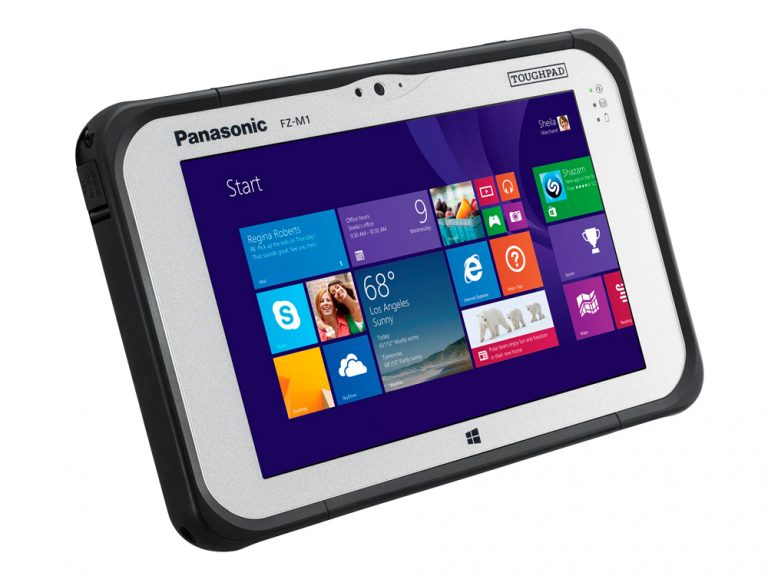 The ToughPad FZ-M1 is an incredibly thin, light and rugged 7-inch fanless tablet with a fourth-generation Intel Core i5 processor available today. Running Windows 8.1 Pro, the ToughPad FZ-M1 can be easily incorporated into enterprise and government environments. With a broad range of configuration options available, it can be customized to meet the unique needs of highly mobile professionals in various markets such as field services and sales, retail, supply chain and logistics, and government. Its user-replaceable battery delivers eight hours of uninterrupted work, with quick-charging technology that reaches 100 percent capacity in just two and a half hours, and its 7-inch, 500-nit, daylight-readable WXGA display features an anti-reflective screen treatment, making it ideal for outdoor use.