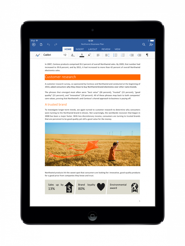 Microsoft Word is now available on the iPad.