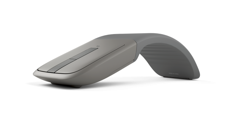 The new Arc Touch Bluetooth® Mouse is a modern take on our award-winning iconic design of the Arc Touch Mouse. It now has Bluetooth 4.0 low energy technology for even more wireless freedom — freeing up a USB port on your device. Pop up to turn on, flatten to turn off — no button to switch.
