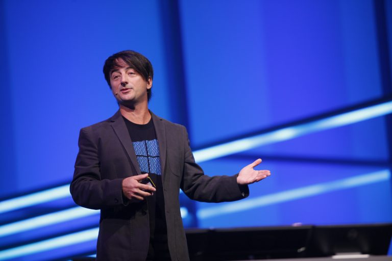 Joe Belfiore, corporate vice president of PC, Tablet and Phone, speaks at TechEd Europe, Microsoft’s premier technology conference for IT pros and enterprise developers, in Barcelona, Spain.