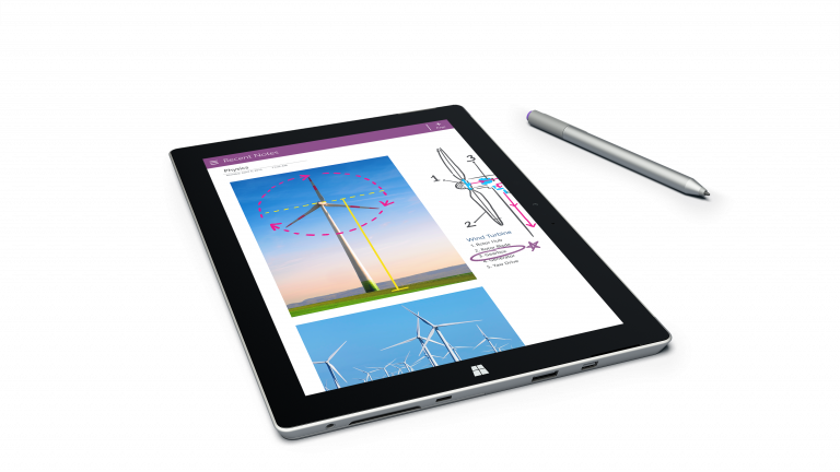 Note-taking is just a click away with the optional Surface Pen. Mark presentations, PDFs, term papers or proposals just like you would on paper, or easily convert your handwritten notes to text in OneNote.