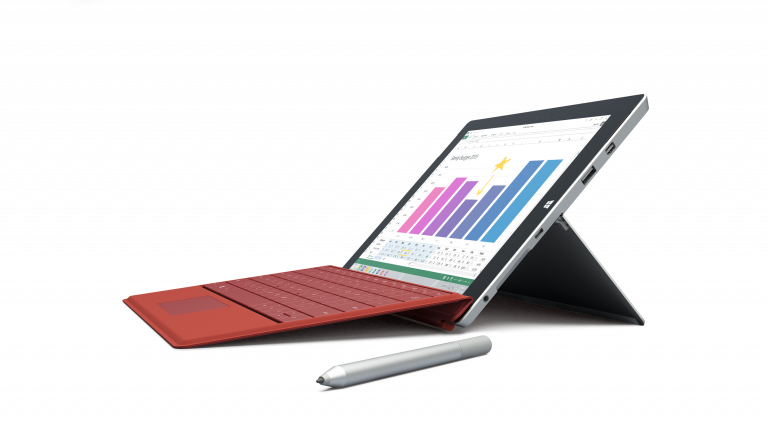 Full Windows, multiple ports and the ability to run desktop software and click in a Surface 3 Type Cover make Surface 3 an ideal productivity device for school, work, home and on the move.
