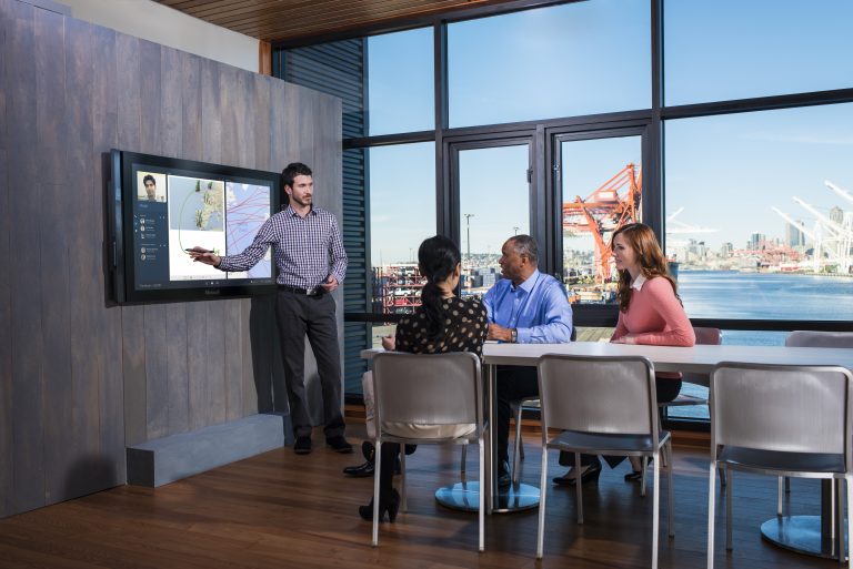 Re-imagine meetings with Surface Hub, the world’s first large-screen collaboration device designed for the way we want to work together.
