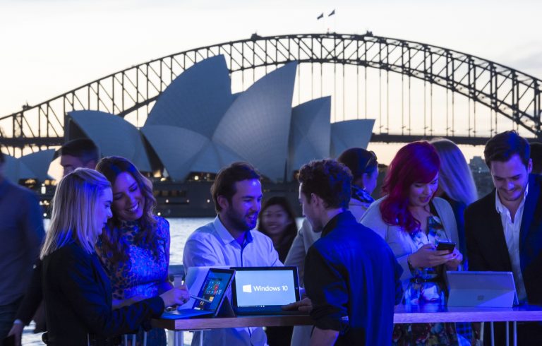 Windows 10 fan celebration in Sydney