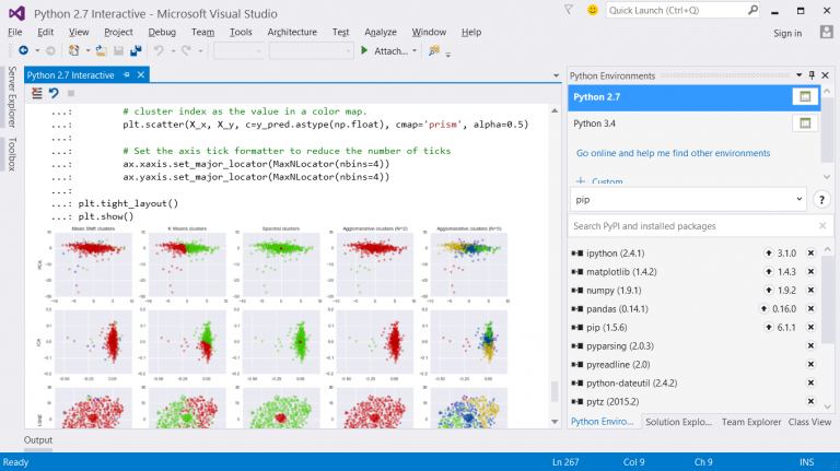 Python Tools 2.2 RC - Interactive window with inline plots