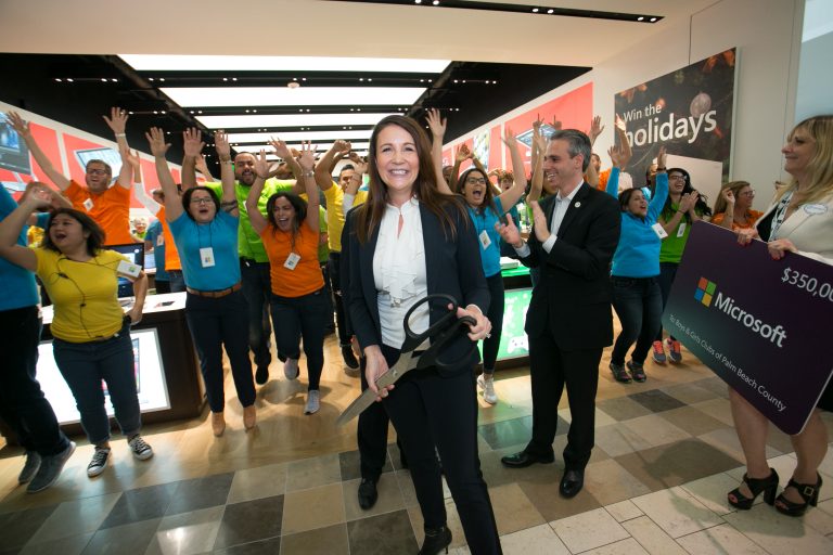 Microsoft opened its doors to customers at its newest retail store at Town Center at Boca Raton in Boca Raton, Fl., on Nov. 3, 2016.