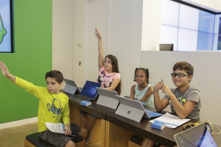 Microsoft Stores host free classes and workshops year-round to empower young entrepreneurs.