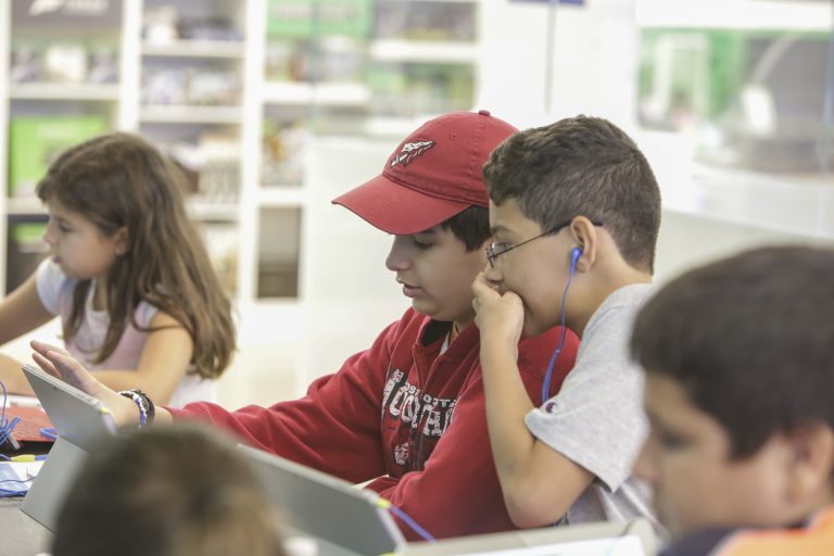 Students learn computer science at the Microsoft Store with free classes and workshops year-round.