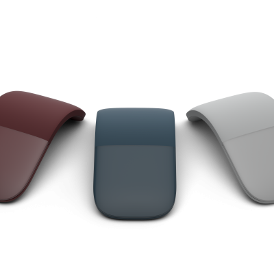 The Microsoft Surface Arc Mouse comes in a range of rich colors including Light Gray, Burgundy and Cobalt Blue to complement your device and personal style.
