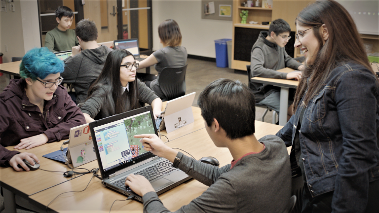 Students at Tesla STEM High School in Redmond, Wash. have been coding with Minecraft and working alongside the Minecraft Education Team to inform development with student voice.